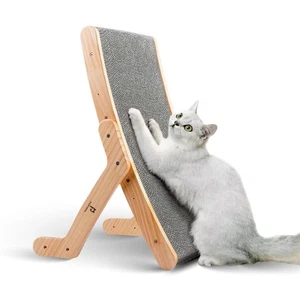 Cat Scratching Board, 3-Position Corrugated Cardboard Cat Scratcher & Lounger... - Picture 1 of 9