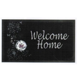 Türmatte Abtreter Welcome Home Schmetterlinge 45 x 75 cm Fußabstreifer - Bild 1 von 3