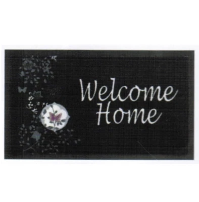 Türmatte Abtreter Welcome Home Schmetterlinge 45 x 75 cm Fußabstreifer - Bild 1 von 3