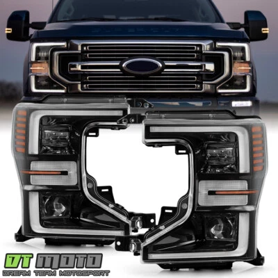 Faros LED completos negros izquierda+derecha para Ford F250 F350 SuperDuty 2020 2021 2022 Foto 1 de 4