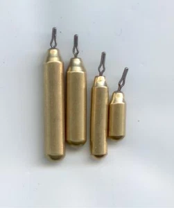 10 di 1/4 oz PESI DROP SHOT IN OTTONE FINEZZA DI S & J's TACKLE BOX - Foto 1 di 1