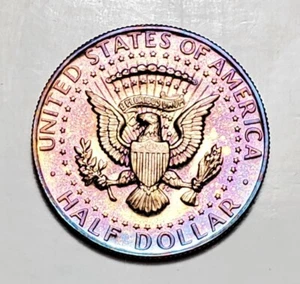 TONED 1985 S KENNEDY HALF DOLLAR PROOF UNC #C5202 - Bild 1 von 2