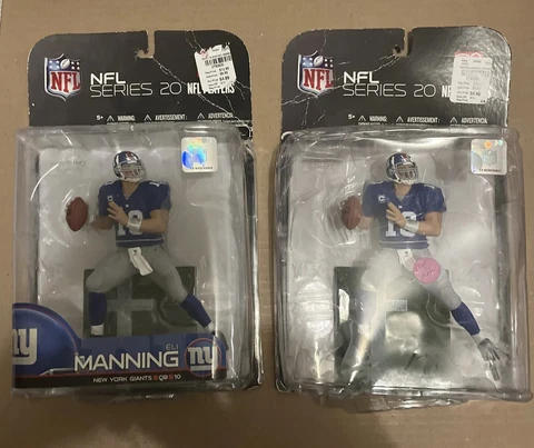 Lot of 2 Eli Manning NFL Series 20 New York Giants Blue Jersey Cover