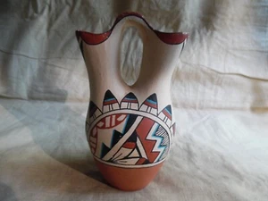 Native American Jemez Hochzeitsvase signiert - Bild 1 von 9