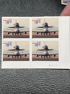 MINT NH Space Shuttle $11.75 Express Mail Plate Block of 4 - Picture 1 of 1