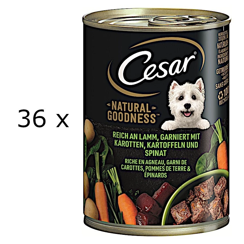 (EUR 8 31 / kg) Cesar Natural GoodnessLamm - ohne Getreide 6 Dosen zu 400 g