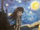 My Little Pony peinture originale Octavia nuit étoilée acrylique sur toile peinture