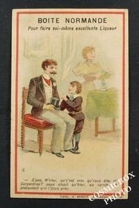 Chromo alcool liqueur - BOITE NORMANDE - chromolithographie Pharmacie BUISSON - Picture 1 of 2