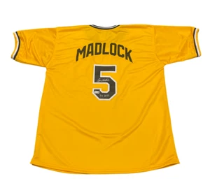 Bill Madlock Signed Pittsburgh Custom Jersey w/ 79 WSC Beckett Witness BAS COA - Picture 1 of 3