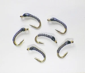 Mini Mac Midge San Juan Custom Nymphs Gray - Premium Trout Fly Fishing Flies - Picture 1 of 24