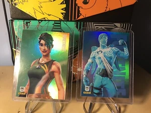 Panini Fortnite TCG Holo Lot Jungle Scout Uncommon Outfit and Frozen Love Ranger - Picture 1 of 2