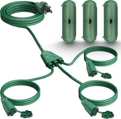 Divisor de cable de extensión de 28 pies con 3 cubiertas resistentes a la intemperie para uso en interiores/exteriores Foto 1 de 4
