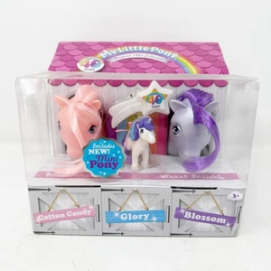 My Little Pony 40th Anniversary 3pk Set Blossom & Cotton Candy Mini Glory NEW - Picture 1 of 9