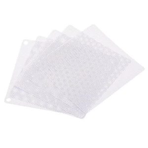 5pcs 80mm Computer Fan Filter Grills PVC Mesh Dustproof Case Cover White - Zdjęcie 1 z 5