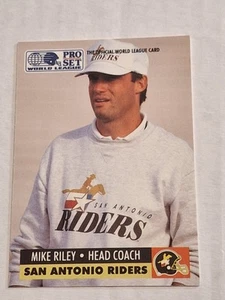 Tarjeta 1991 Mike Reilly Pro Set WLAF Liga Mundial NFL #150 Head Coach Sa Riders - Imagen 1 de 2