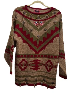Suéter túnica occidental vintage Cambridge Country Store talla S americana Foto 1 de 4