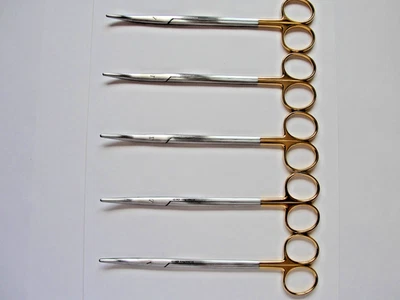 5 metzenbaum scissors tungsten carbide 18cm curved  theater quality - Image 1 of 4