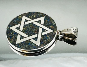 Vintage Taxco Mexico .925 Sterling Silber Davidstern Anhänger 27,9 gr ist - Bild 1 von 12