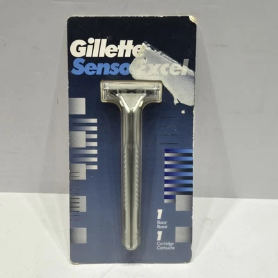 Original Gillette Sensor Excel Maquinilla de Afeitar Mango de Metal Hoja Hecha en EE. UU. 1993 - Imagen 1 de 2