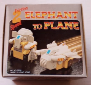 Elephant To Plane 2 Speed Friction Transforming Robot Toy MIP VTG Hong Kong - Picture 1 of 9