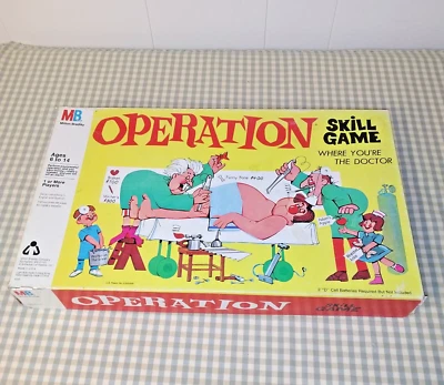 Vintage 1965 Milton Bradley OPERATION Board Game-Rare Smoking Doctor AS IS Parts - Image 1 of 4