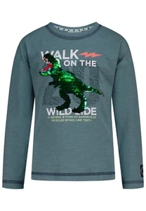 SALT AND PEPPER Jungen T-Shirt Dino T-Rex mit Wendepailletten Größe 128 / 134 - Bild 1 von 6
