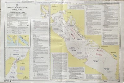 Admiralty 5523 MARINERS ROUTEING GUIDE ADRIATIC SEA STRETTO DI MESSINA Map Chart - Image 1 of 4