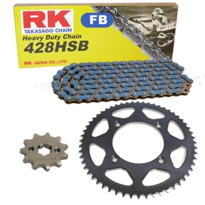 Chain Set Hyosung RT 125 Karion 03-07 Chain RK FB 428 SB 130 Open Blue 13 - Image 1 of 4