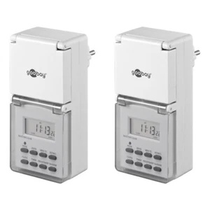 2x Digital Zeitschaltuhr Uhr IP44 Außen Outdoor Timer Schaltuhr Dauerbetrieb - Bild 1 von 1