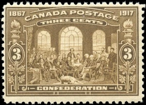 Canada Mint NH F 3c Scott #135 1917 50th Anniversary Issue Stamp - Foto 1 di 2