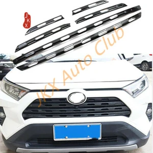 For Toyota RAV4 2019-2025 6x Carbon Fiber Style Front Bumper Grille Cover Trim p - Picture 1 of 12
