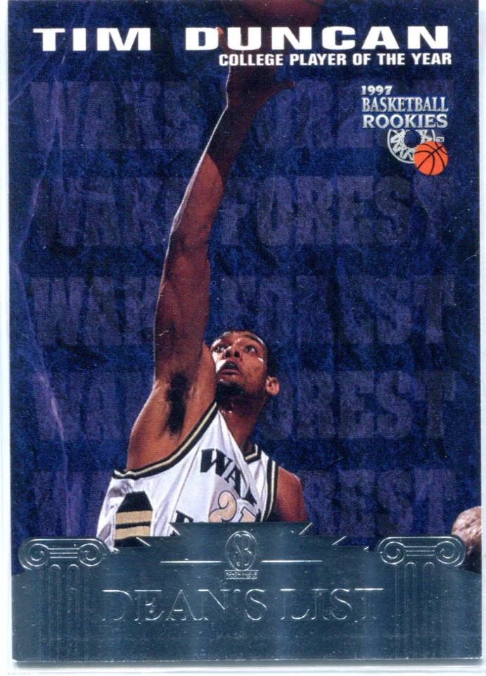 Tim Duncan 1997 Score Basketball Unsigned Rookie Card - Image 1 of 1