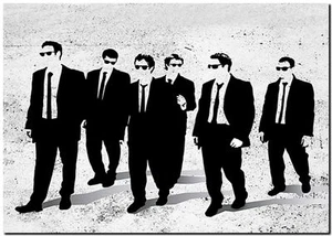 BANKSY STREET ART CANVAS PRINT Reservoir Dogs 8"X 10" stencil poster - Picture 1 of 1