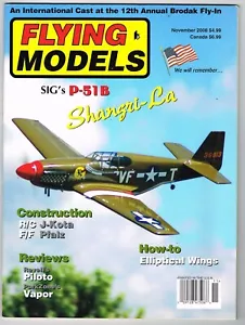 FLYING MODELS Magazine November 2008 Pfalz EV F/F 36" coconut Scale - Picture 1 of 3
