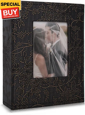 100张4x6相册,100张小型相册高级皮革封面白色内部P — 第 1/4 张图片