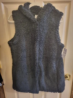 Chaleco Sherpa Jockey® Verde Azulado Sólido con Capucha TALLA: GRANDE Foto 1 de 4