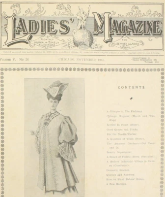 1905 Ladies Magazine V5 #26 Edwardian Women Housewife Fashion Pabst Indian ADV - Image 1 of 4