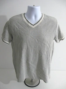 BURTON MENSWEAR CREMEFARBEN/SCHWARZES STRICK-T-SHIRT GRÖSSE SMALL BRUSTUMFANG 35-37" NEU MIT ETIKETT - Bild 1 von 6
