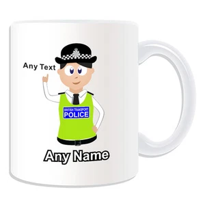 Regalo Personalizado Cabello Negro Mujeres Policía Taza Caja de Dinero Taza PC Construcción Sombrero de Transporte - Imagen 1 de 21