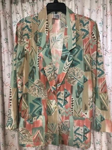 Cricket Lane VTG Pastel Womens Blazer Size 14 1 Button Front Closure Pockets - Picture 1 of 3
