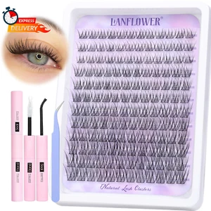 Natural Lash Clusters Kit Wispy Lash Extension Kit Waterproof Lash Clusters C Cu - Picture 1 of 12