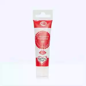ROTES Lebensmittelfarbe Gel PROGEL essbar Regenbogen Staub Paste Tortendekoration 25g - Bild 1 von 10