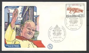 Annullo tematico 1979 - CITTA' DEL VATICANO - BUSTA - VISITA DI PAPA GIOVANNI PA - Picture 1 of 1