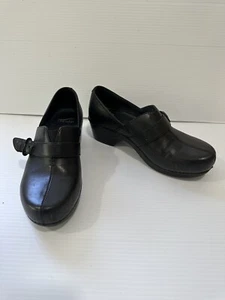 Womens Dansko Black leather Buckle Clogs EU 40 - Picture 1 of 5