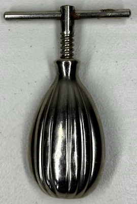 Metal Nutcracker  With "T" Handle Hand Held Twist Turn Screw Type - Silvertone - Image 1 of 4