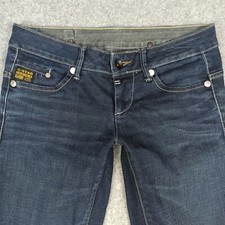 G-Star RAW Womens Jeans W30 L33 (Tag: W27 L34) Blue Midge Straight WMN Slim Low