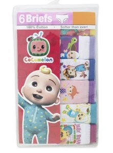 6-Pack CoComelon Toddler Girls Size 4T Cotton Briefs Underwear - FREE SHIPPING - Picture 1 of 3