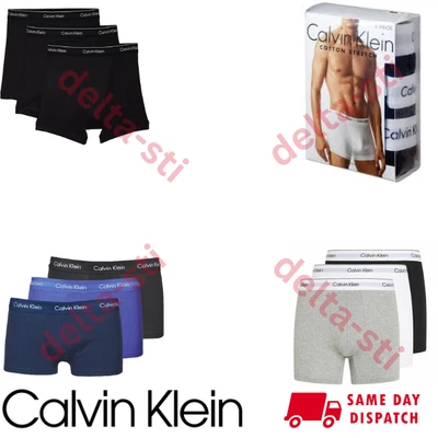 CK Boxers 3pk Mens Trunks Several Colours Classic Calvin Klein Boxer Shorts UK