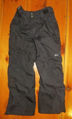 Pantalones de nieve REI para niños forrados de lana negros talla superior S 8 Foto 1 de 3