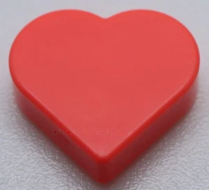 Lego 2x Coral Tile Round 1 x 1 Heart - Picture 1 of 1